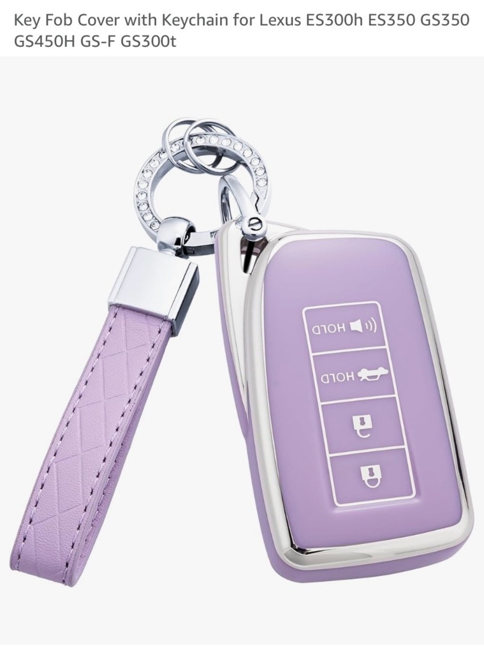 Lexus Key Fob Cover with Keychain - Lavender